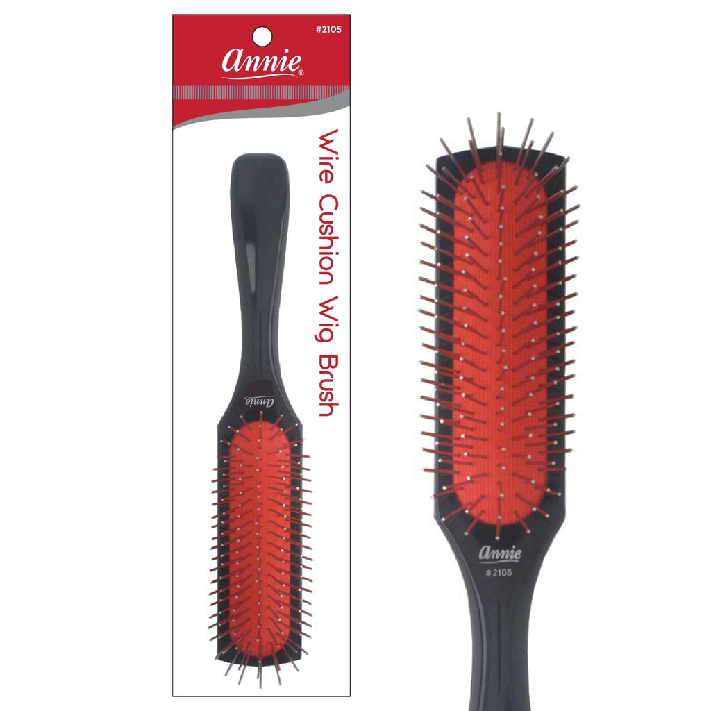 Annie Wire Cushion Wig Brush, Black
