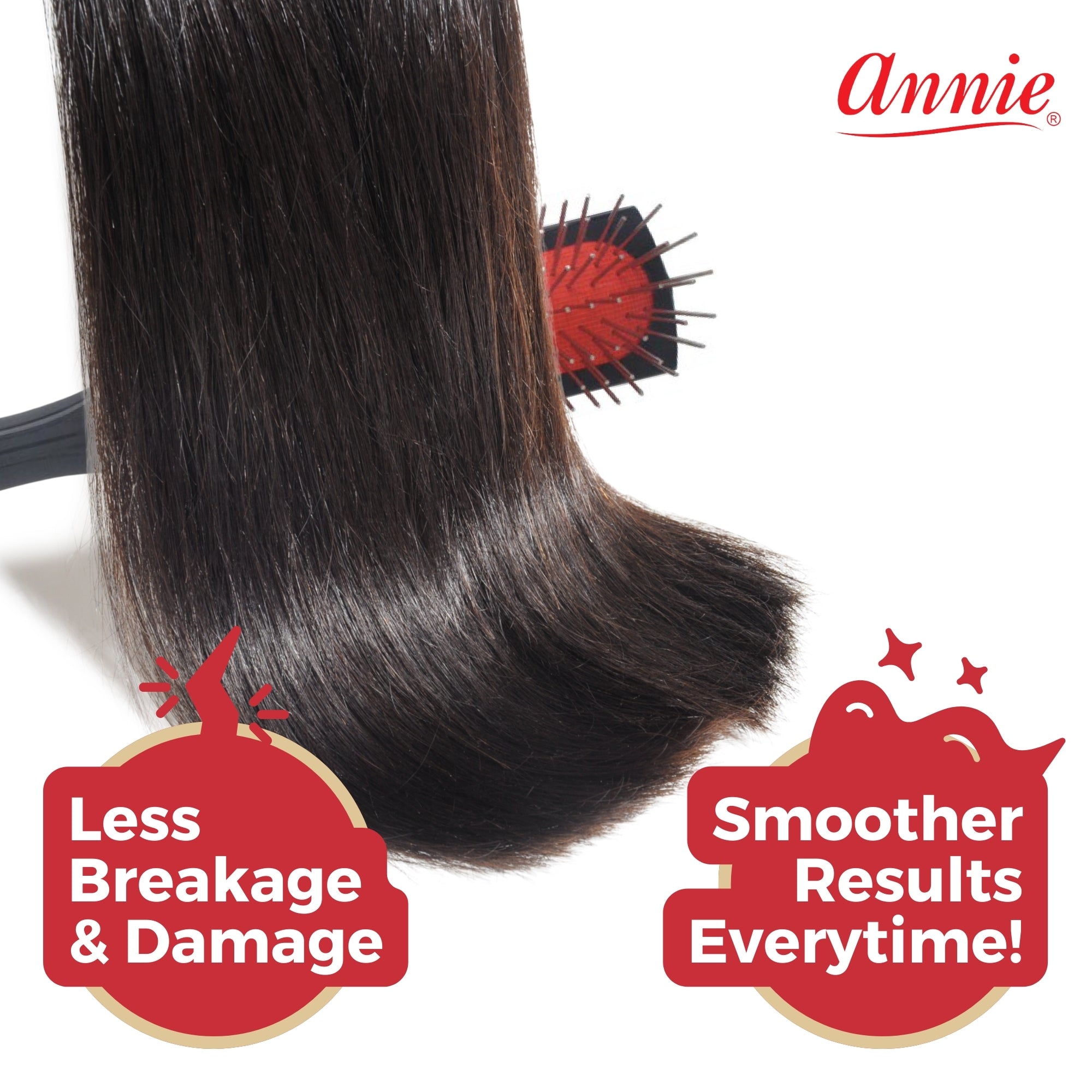Annie Wire Cushion Wig Brush, Black