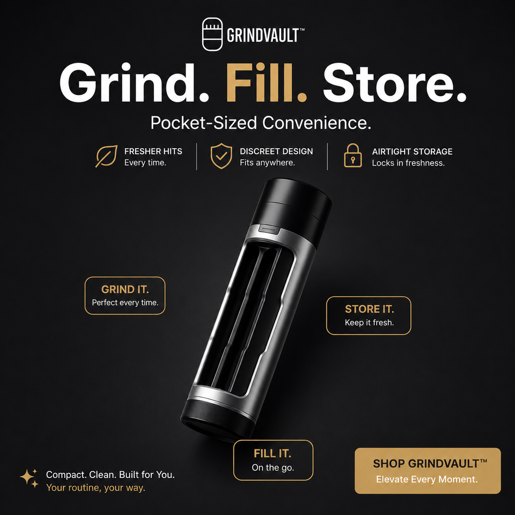 GrindVault™ Original – 3-in-1 Grinder, Dispenser & Storage Case