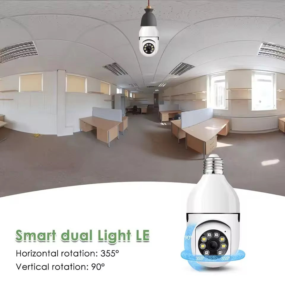 Light bulb security camera/ Live feed / Nightvision / 360 Degree