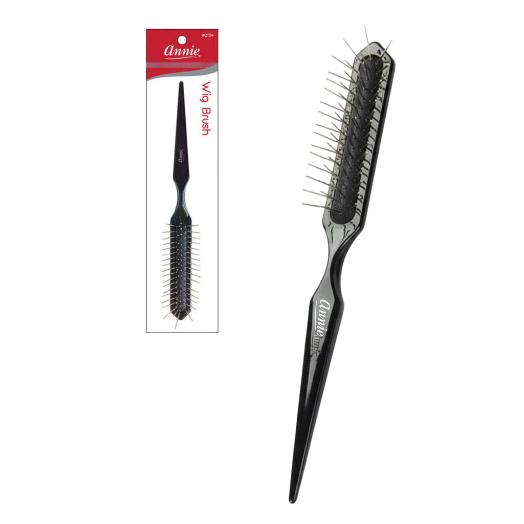 Annie Metal Wire Wig Brush Without Ball Tips, 1 Count, Black