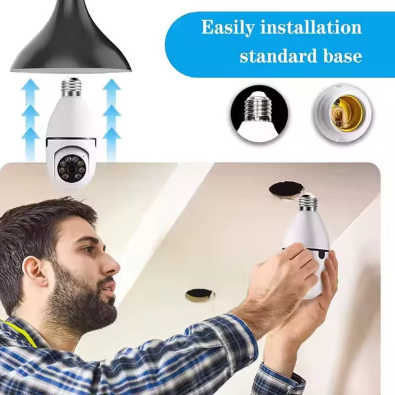 Light bulb security camera/ Live feed / Nightvision / 360 Degree