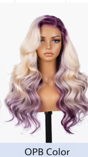Ombre Frost Brown 24' Glueless Lace Front Wig Body Wave Brazilian Human Hair