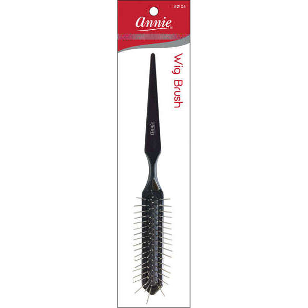 Annie Metal Wire Wig Brush Without Ball Tips, 1 Count, Black